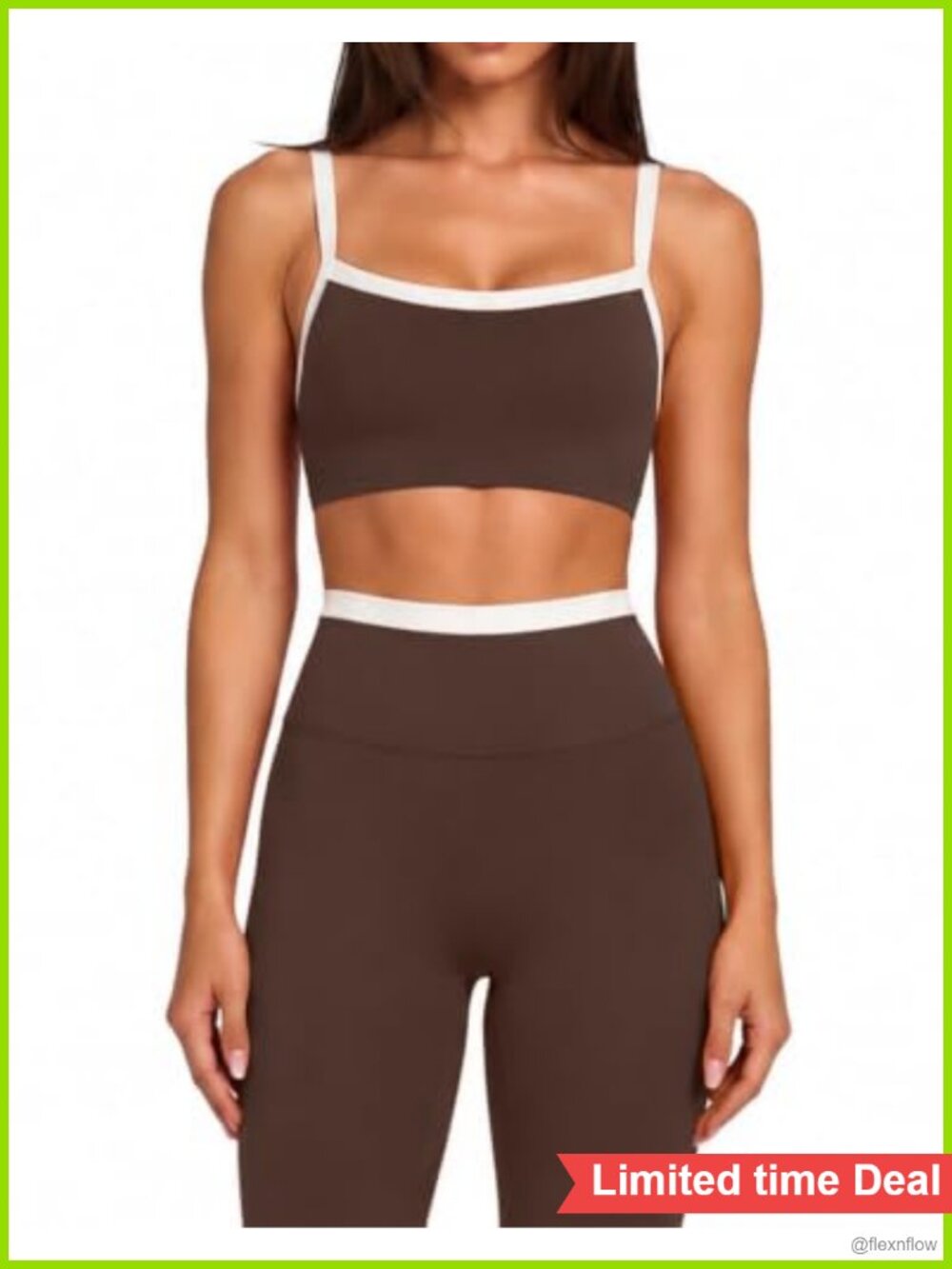 Womens Workout Set Padded Sports Bra High Waisted Leggings
